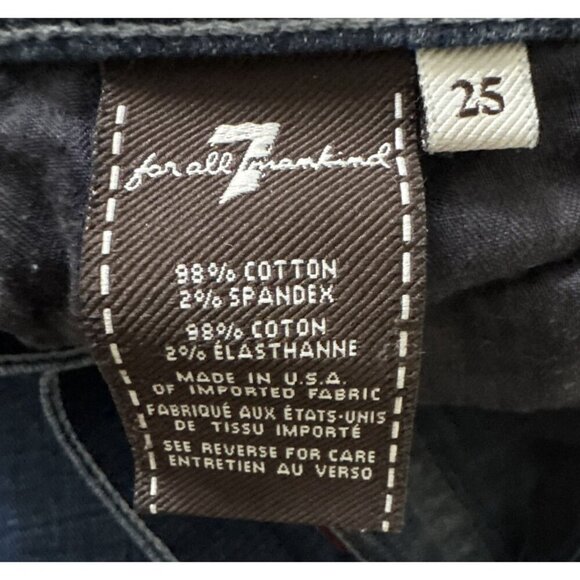7 For All Mankind Roxanne Women's Jeans Size 25 medium wash 33 inseam - Picture 11 of 12
